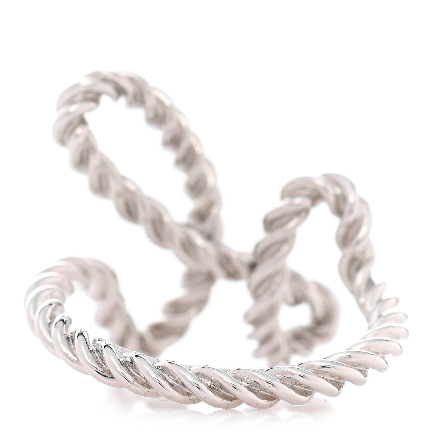 Hermes Brass Cord'H Scarf Ring Silver 3 of 5