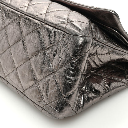 Chanel Metallic Aged Calfskin Quilted 2.55 Reissue 228 Flap Pewter 10 of 10