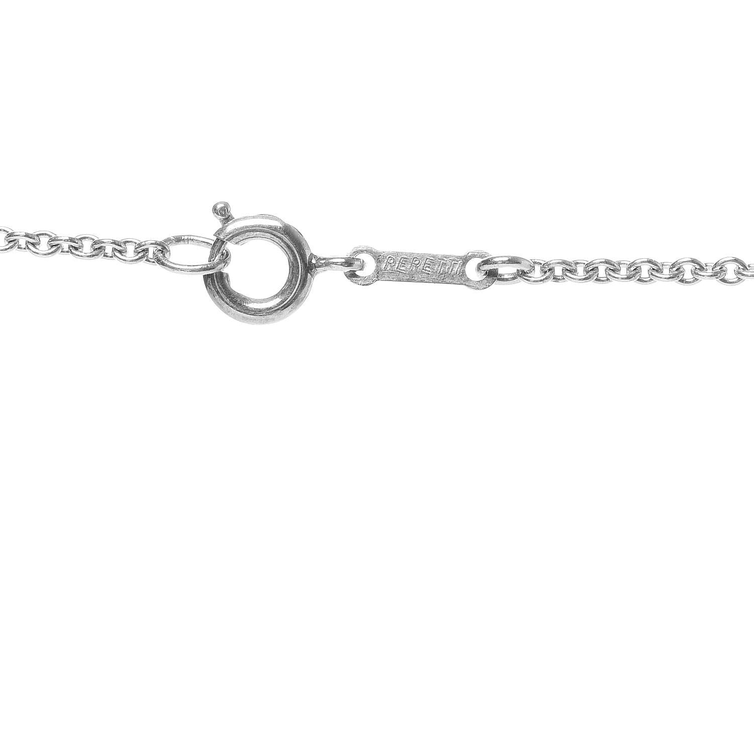 Tiffany Sterling Silver 20mm Elsa Peretti Bean Pendant Necklace 5 of 7