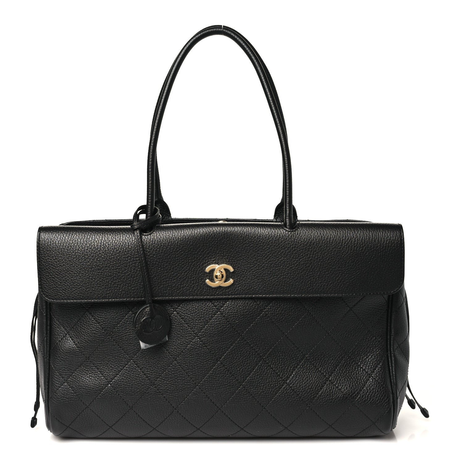 Chanel Grained Calfskin Stitched Urban Essentials Large Shopping Bag Black 1 of 12