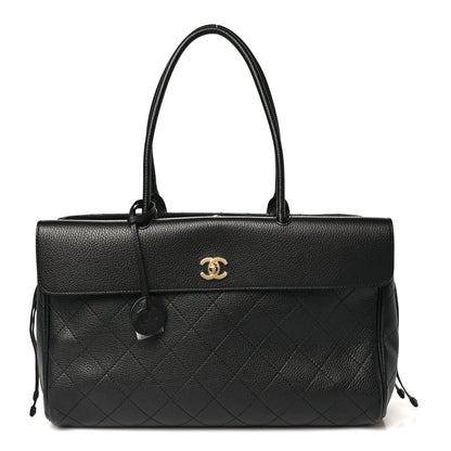 Chanel Grained Calfskin Stitched Urban Essentials Large Shopping Bag Black 1 of 12