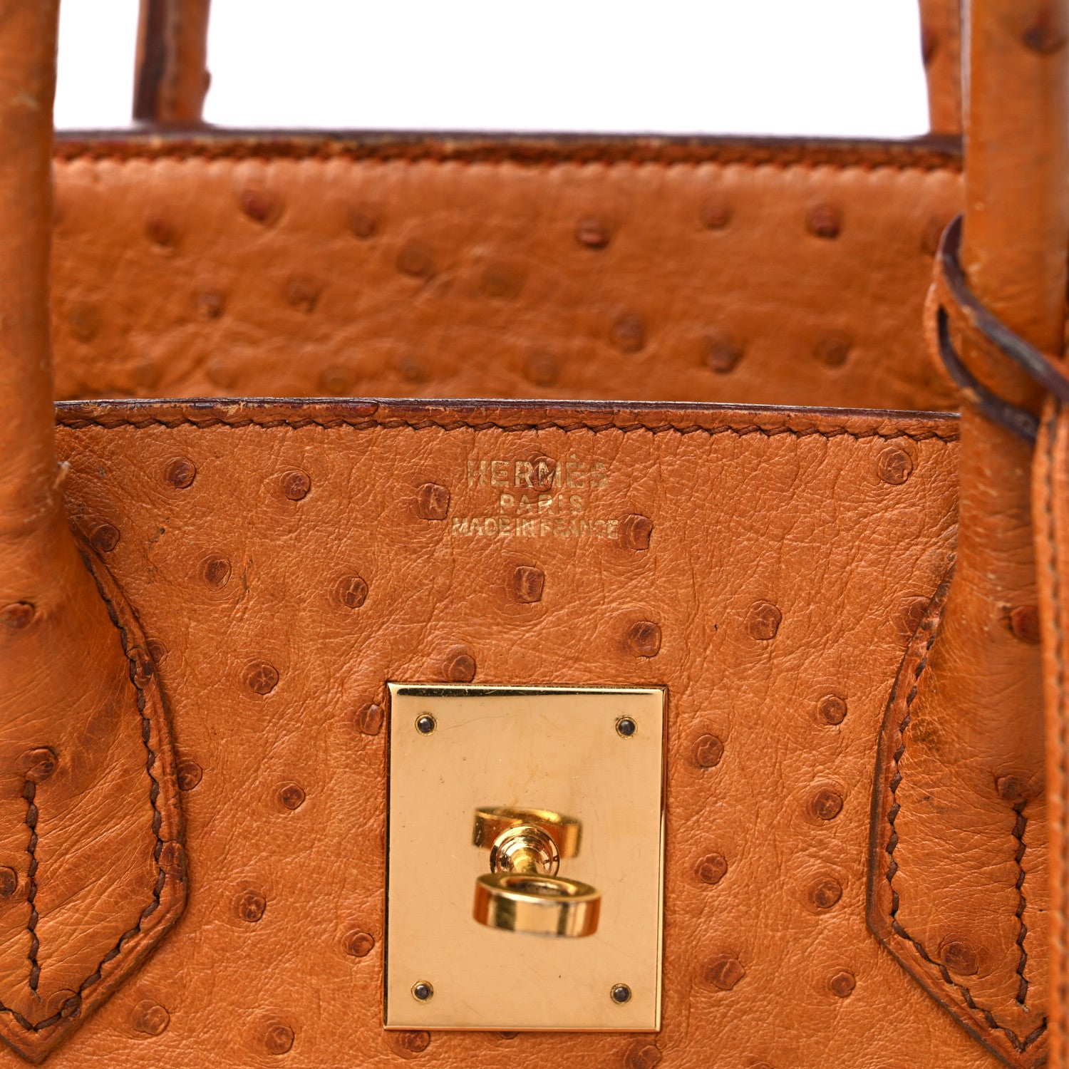 Hermes Ostrich HAC Birkin 32 Gold 6 of 23