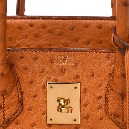 Hermes Ostrich HAC Birkin 32 Gold 6 of 23