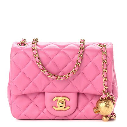 Chanel Lambskin Quilted Mini Pearl Crush Flap Pink 1 of 10