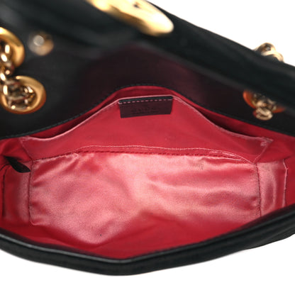Gucci Velvet Matelasse Mini GG Marmont Shoulder Bag Black 5 of 9
