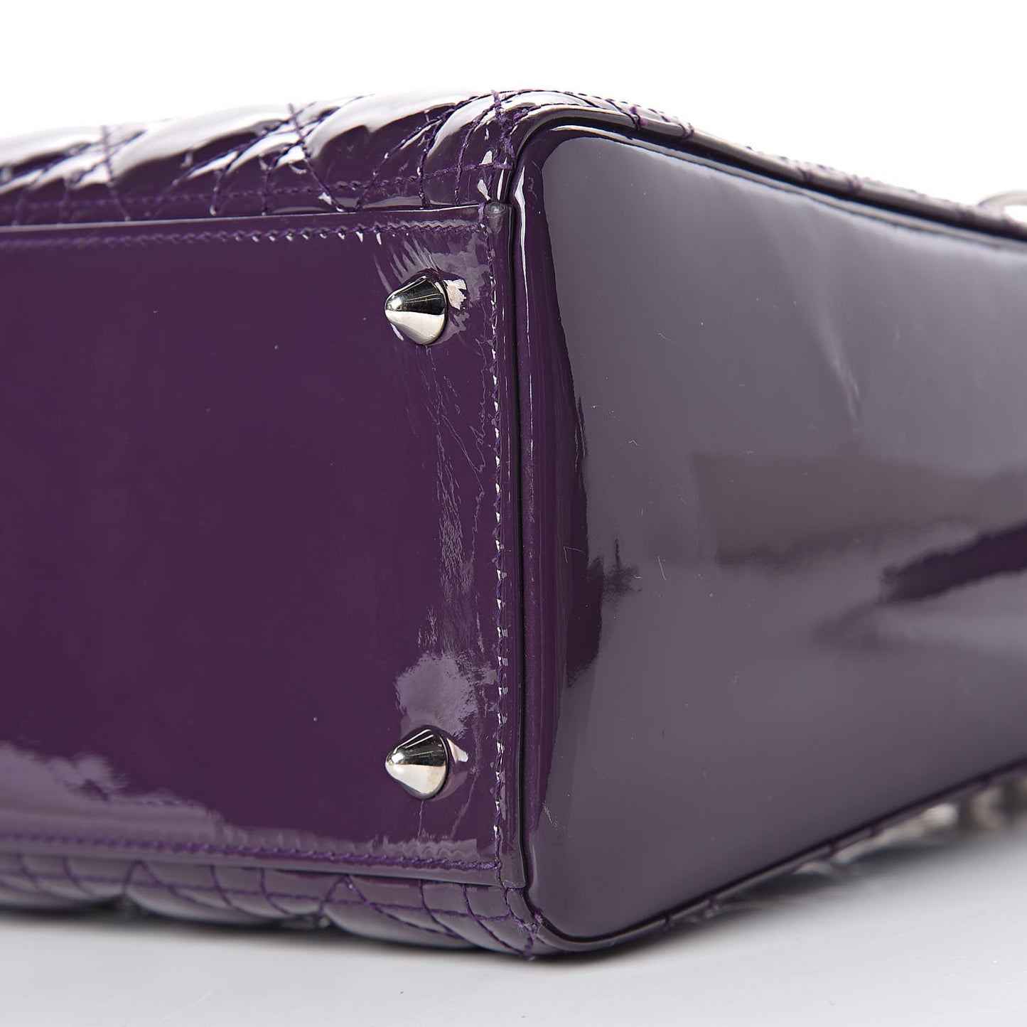 Patent Cannage Medium Lady Dior Purple