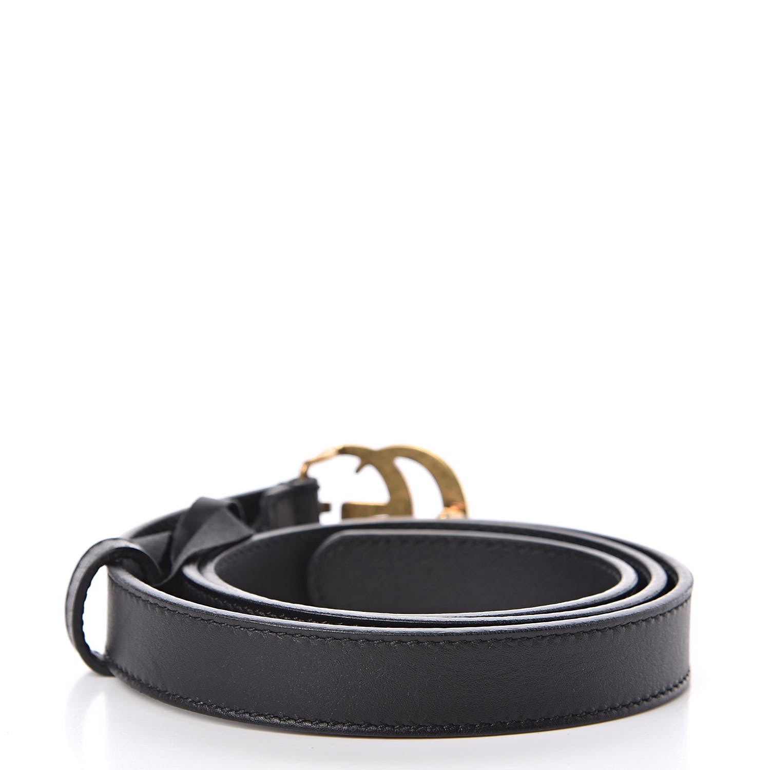 Gucci Calfskin Double G 20mm Belt 75 30 Black 3 of 7