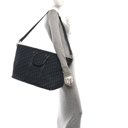 Christian Dior Maxi Oblique Jacquard Weekender 40 Black 2 of 10