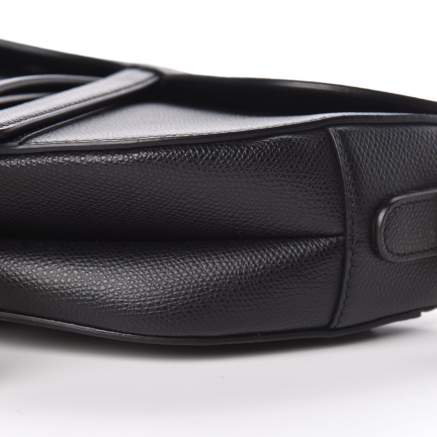 Christian Dior Grained Calfskin Saddle Bag Black 12 of 14