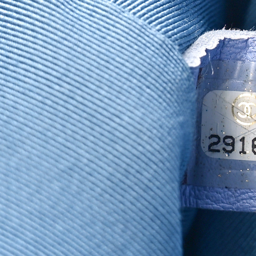 Jersey Quilted Chanel 19 Waist Bag Light Blue