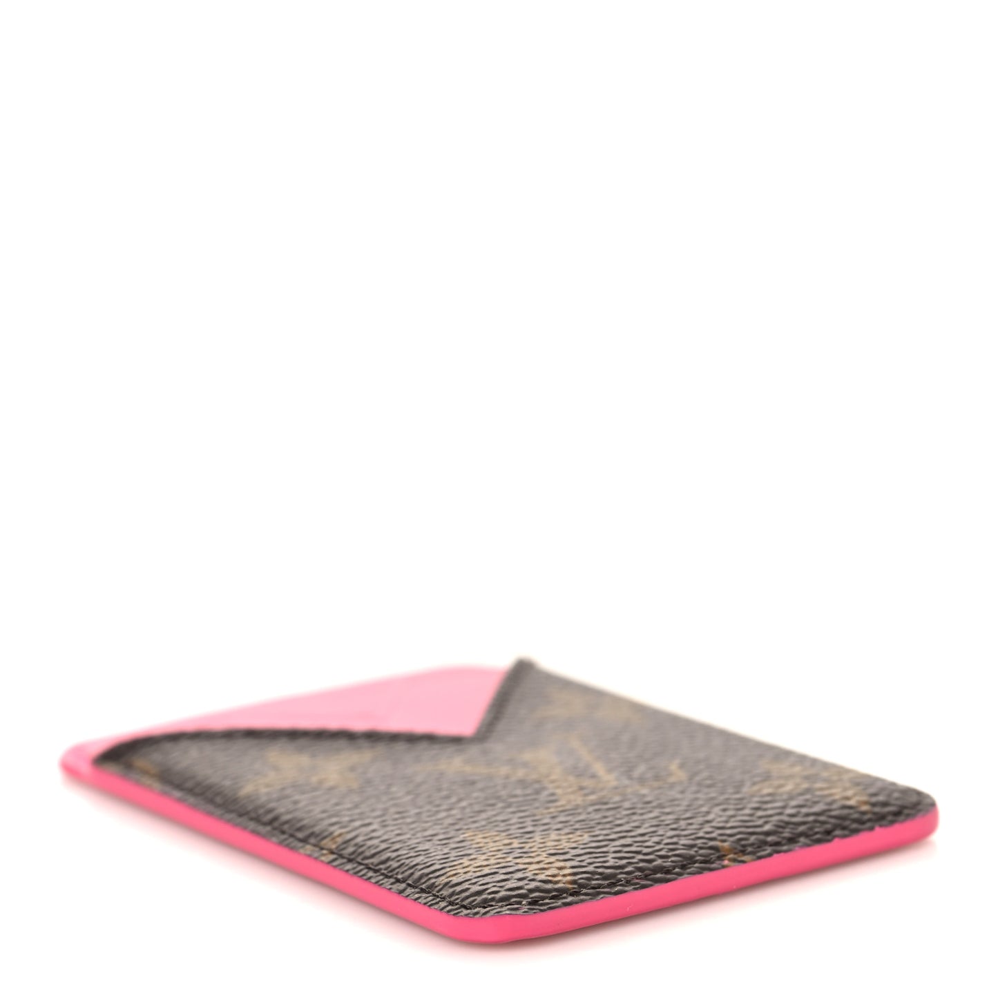 Monogram Macassar Magnetic Card Holder Pondichery Pink