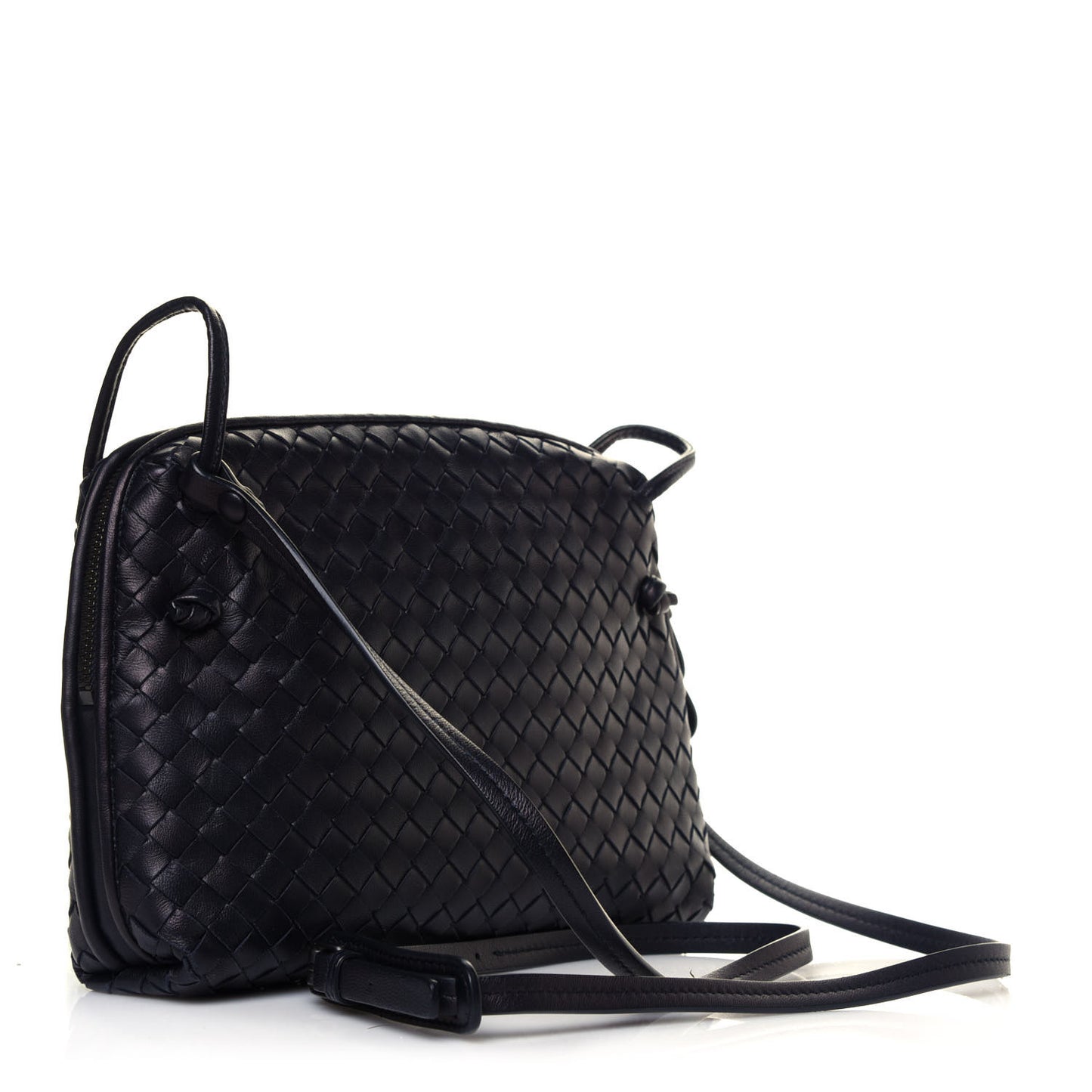 Nappa Intrecciato Nodini Crossbody Messenger Tourmaline