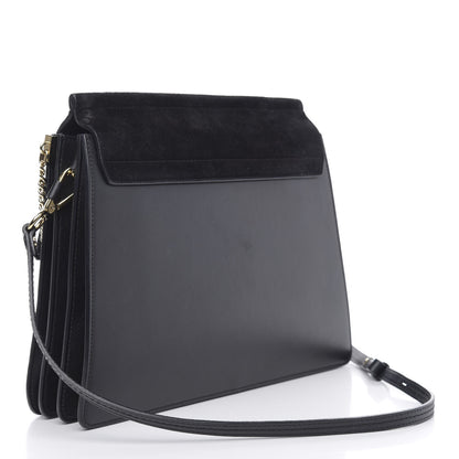 Chloe Suede Calfskin Medium Faye Shoulder Bag Black 3 of 13
