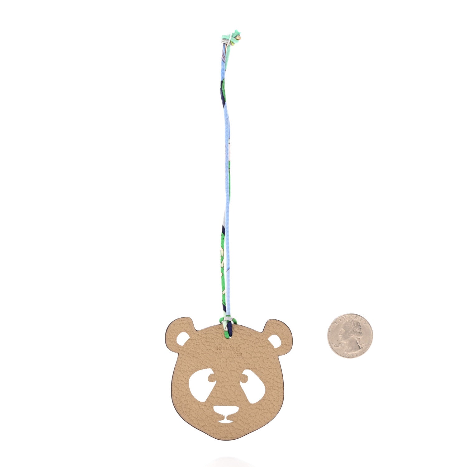 Hermes Epsom Togo Petit H Panda Bag Charm Multicolor 4 of 4