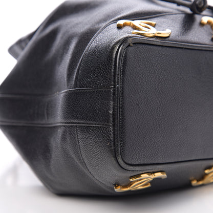 Chanel Caviar CC Drawstring Shoulder Bag Black 7 of 9