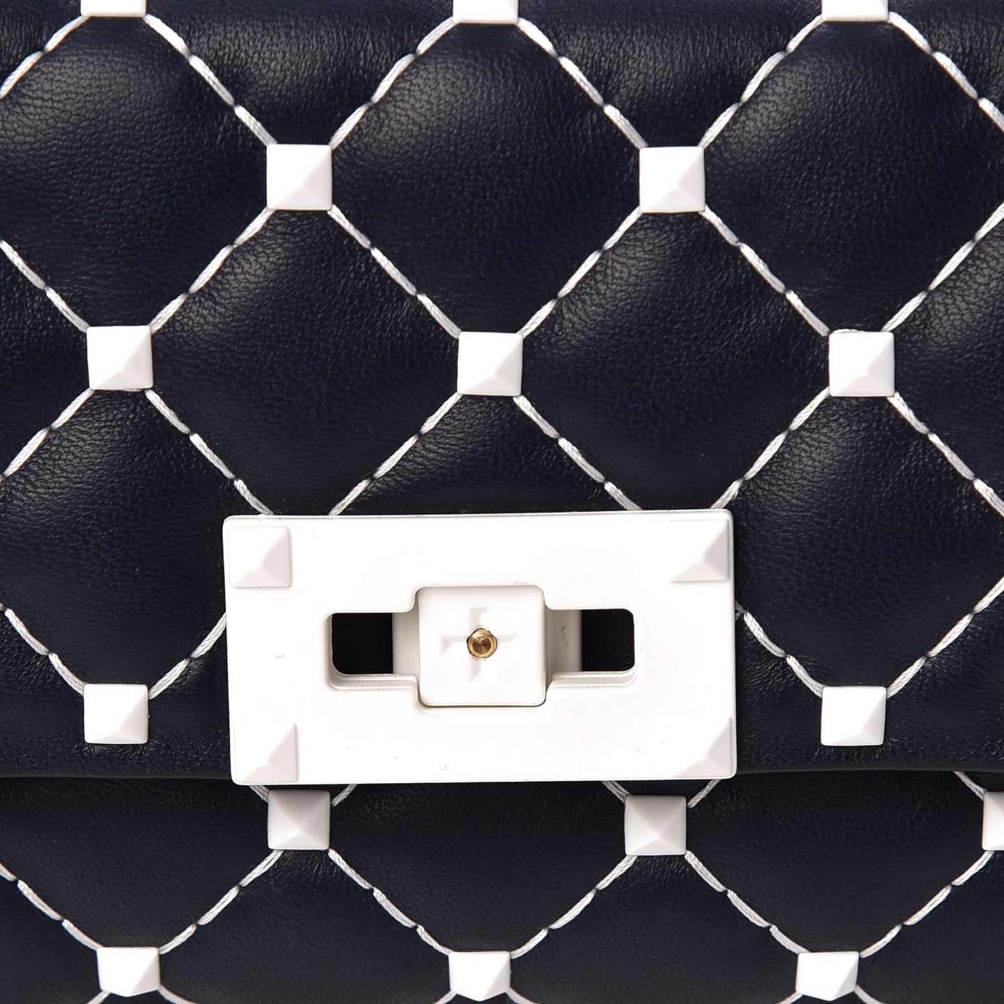 Nappa Small Free Rockstud Spike Shoulder Bag Marine