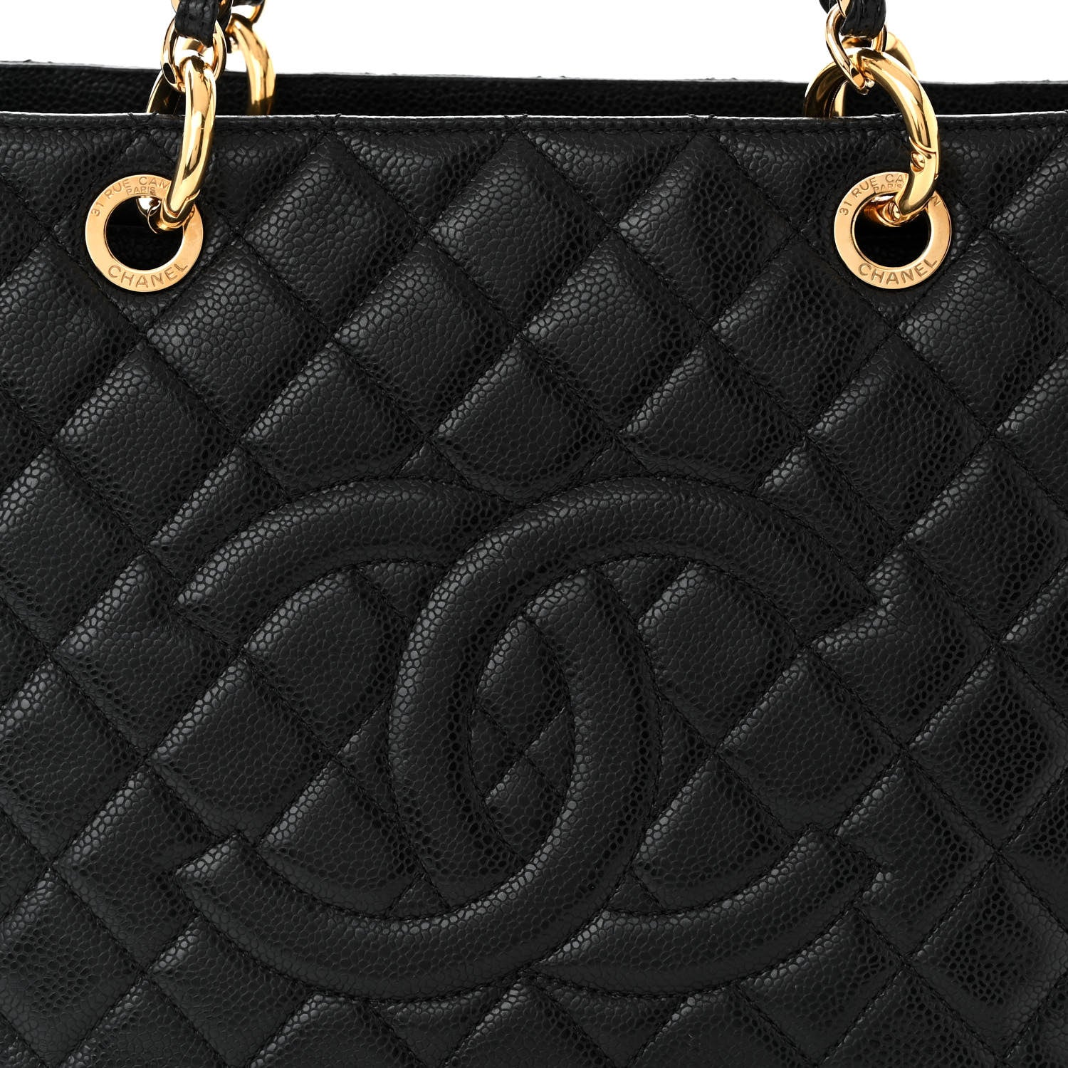 Chanel Caviar Quilted Grand Shopping Tote GST Black 9 of 11