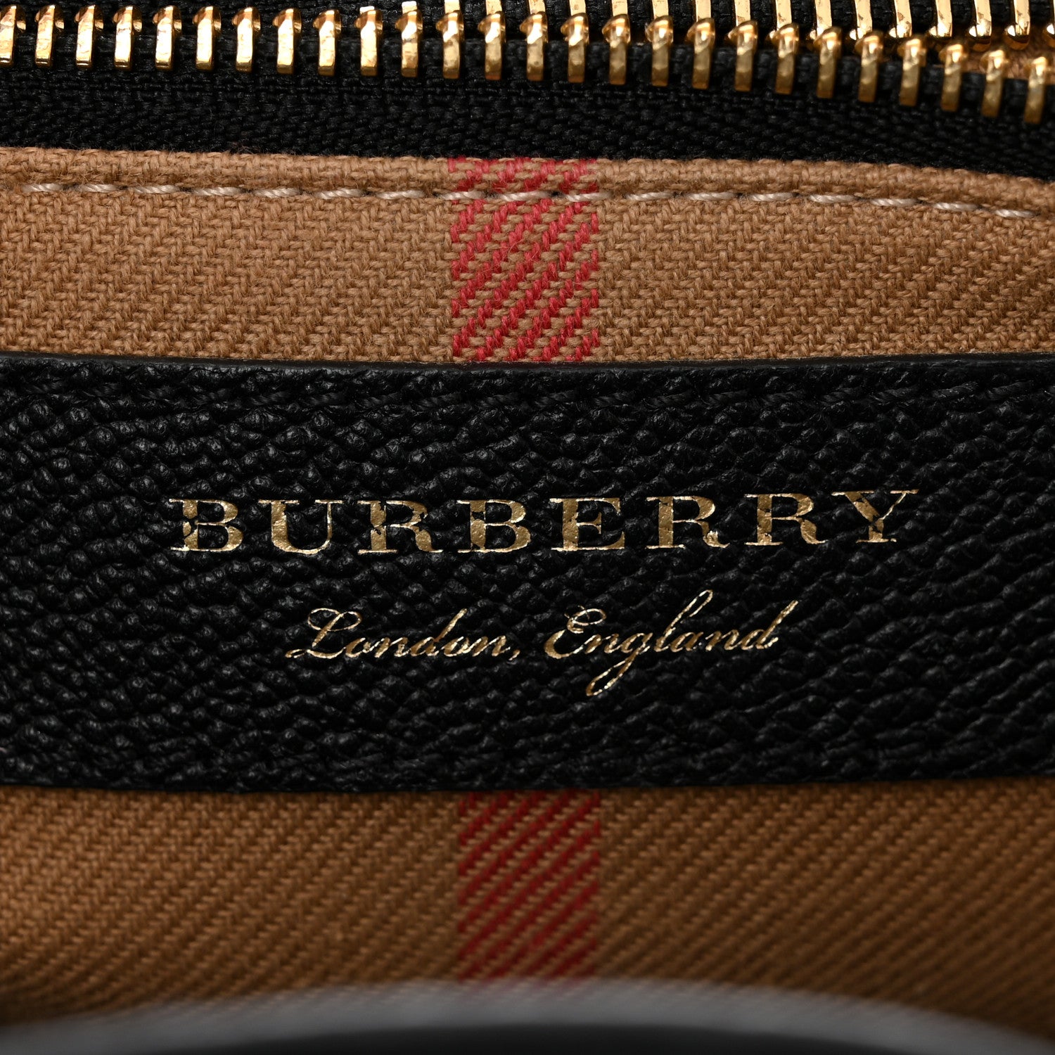 Burberry Soft Grain Calfskin Medium Buckle Tote Black 6 of 14
