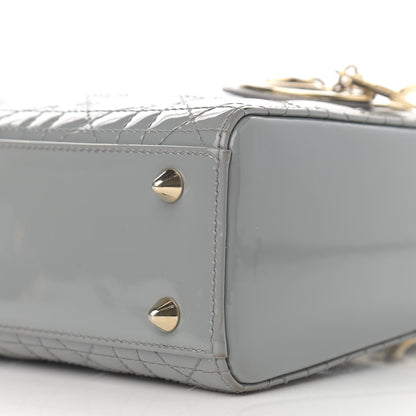 Christian Dior Patent Cannage Small Lady Dior Grey 10 of 18