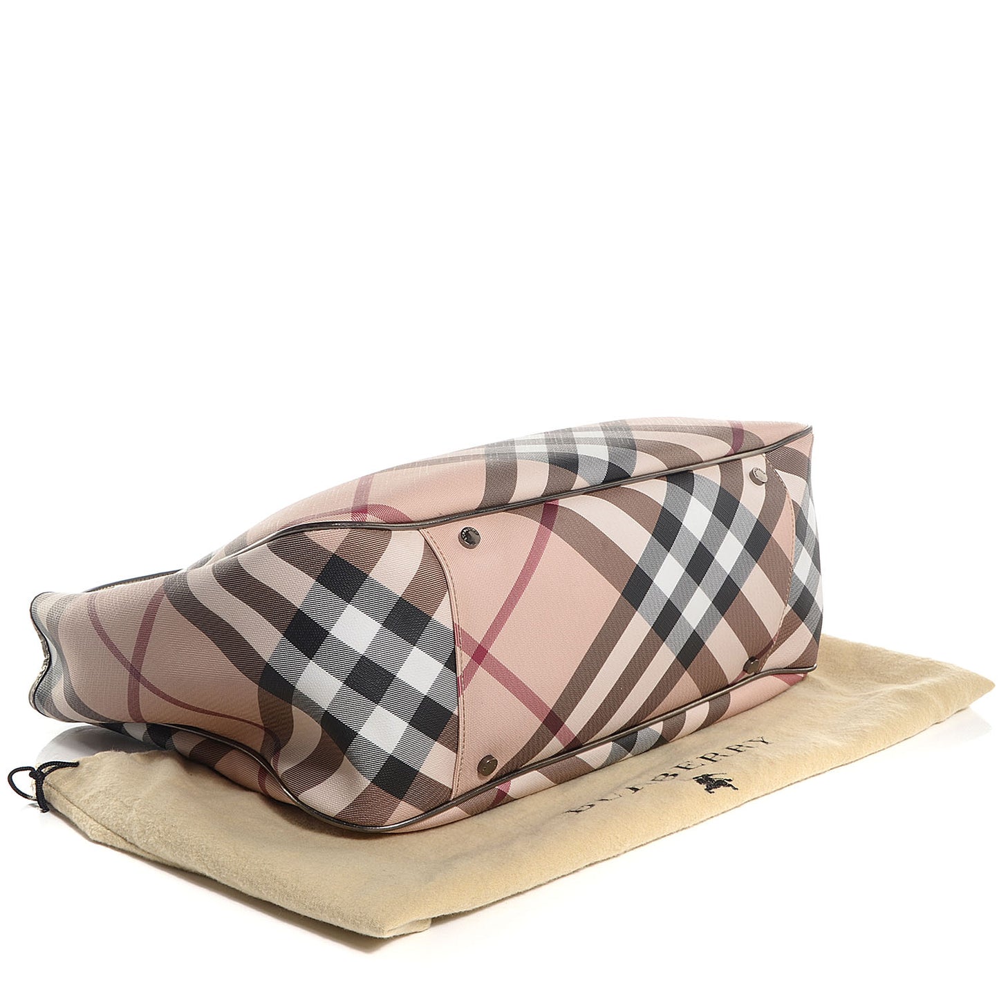 Metallic Calfskin Nova Check Tote
