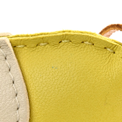 Hermes Milo Lambskin Grigri Rodeo Horse Bag Charm MM Lime Sesame Craie 3 of 4