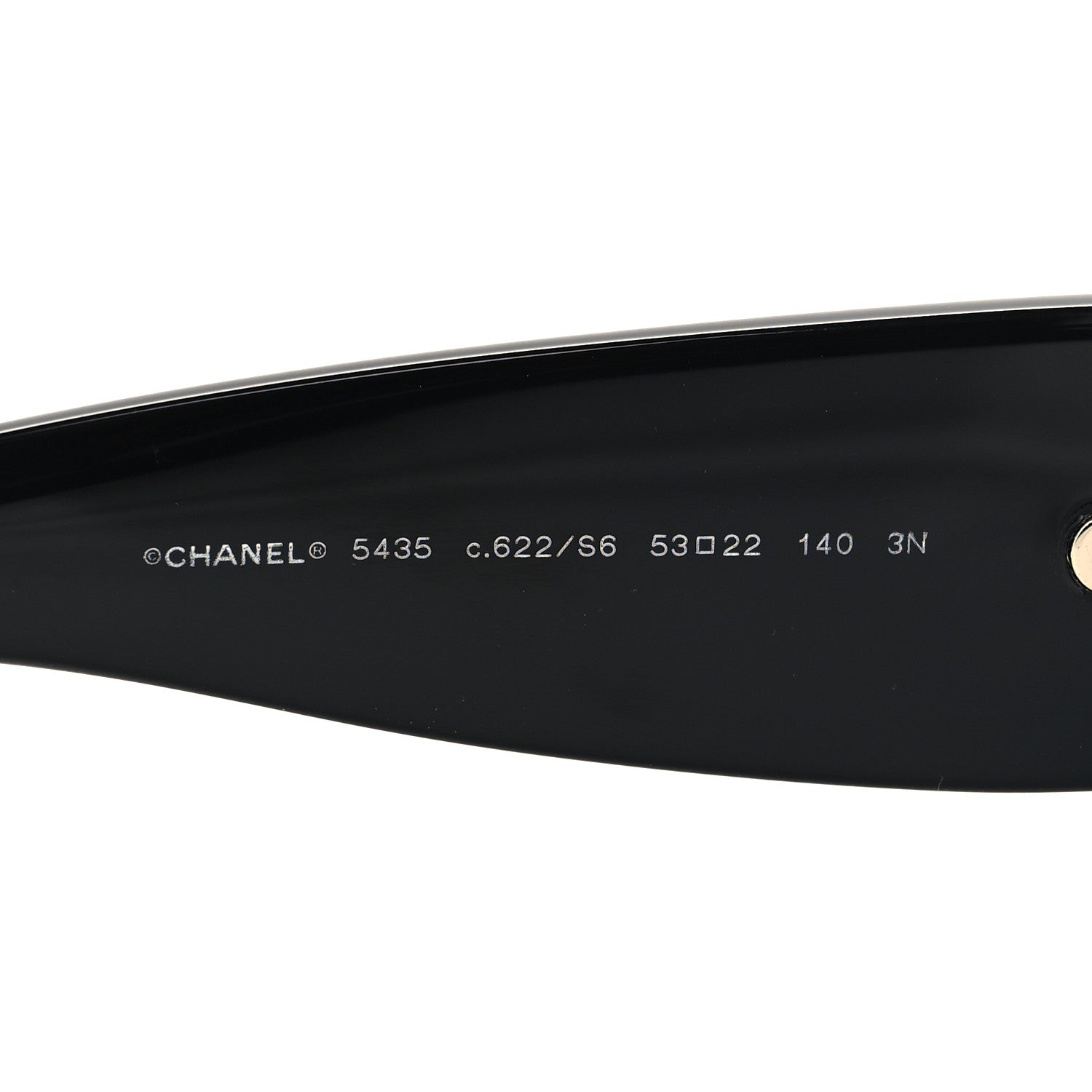 Chanel Acetate Rectangle Sunglasses 5435 Black 5 of 8