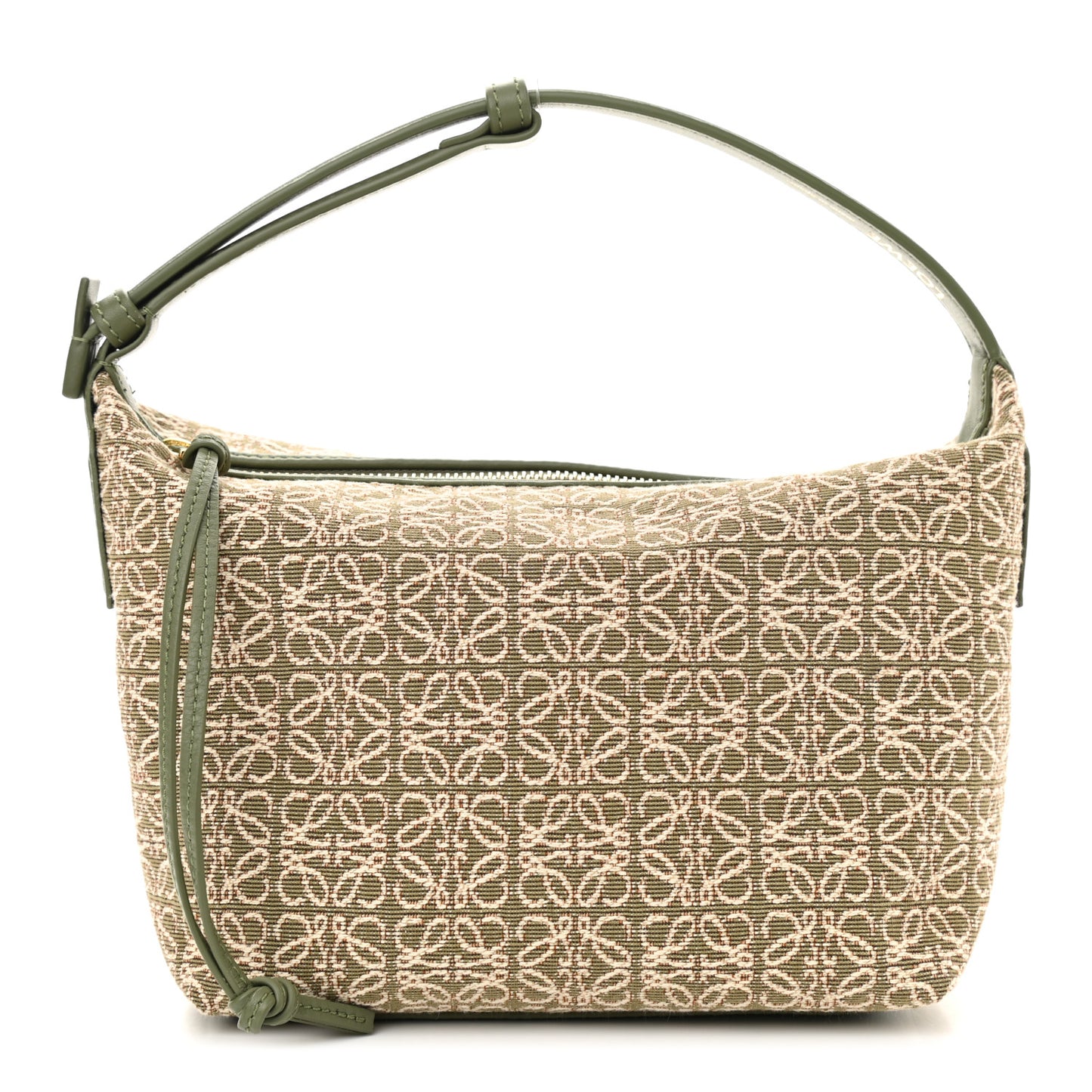 Jacquard Anagram Calfskin Small Cubi Bag Avocado Green