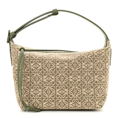 Loewe Jacquard Anagram Calfskin Small Cubi Bag Avocado Green 1 of 11
