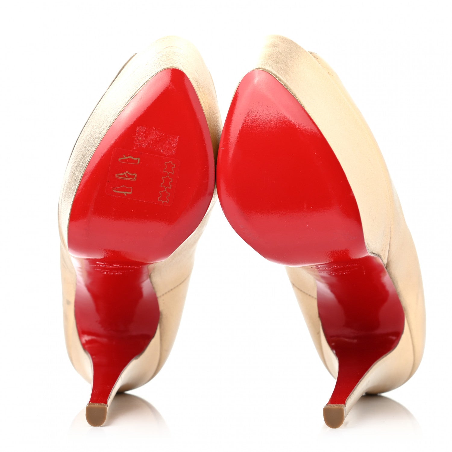Christian Louboutin Metallic Calfskin Lady Peep 150 Pumps 36.5 Gold 5 of 10