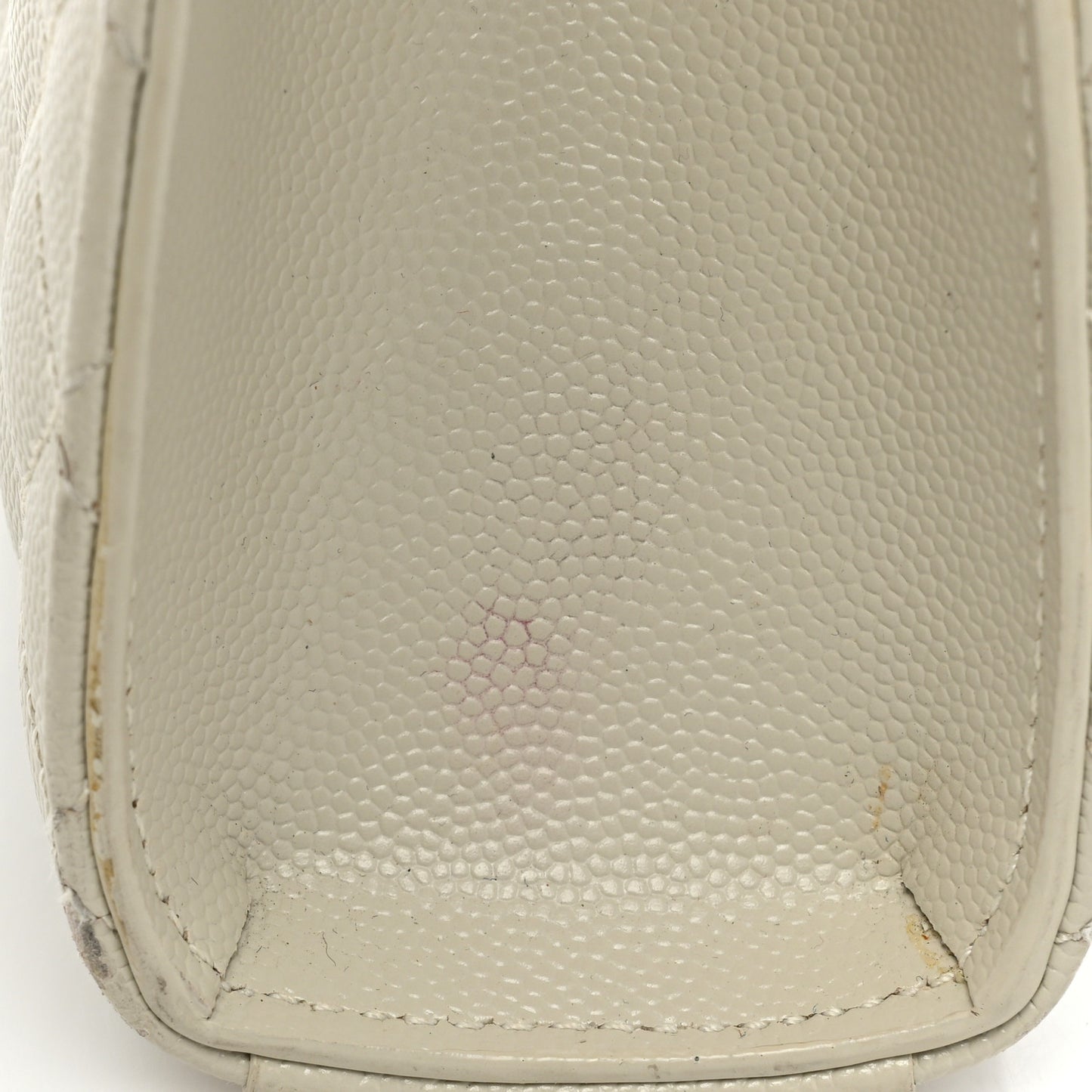 Grain De Poudre Textured Mixed Matelasse Medium Triquilt Monogram Satchel Crema Soft