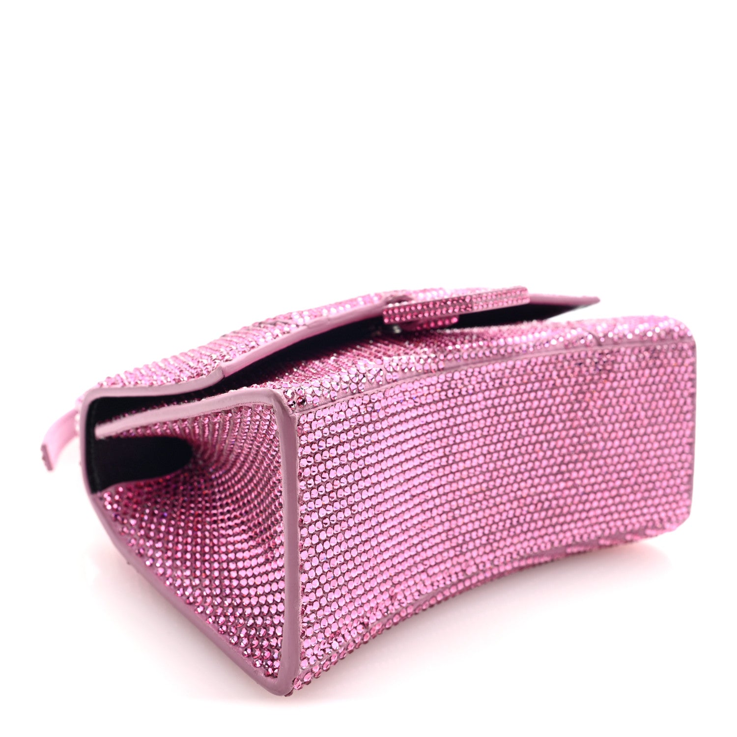 Balenciaga Strass Suede Hourglass Top Handle Bag XS Pink 4 of 9