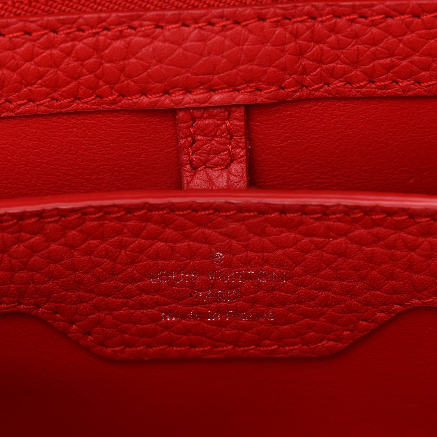 Louis Vuitton Taurillon Capucines BB Rubis 8 of 10