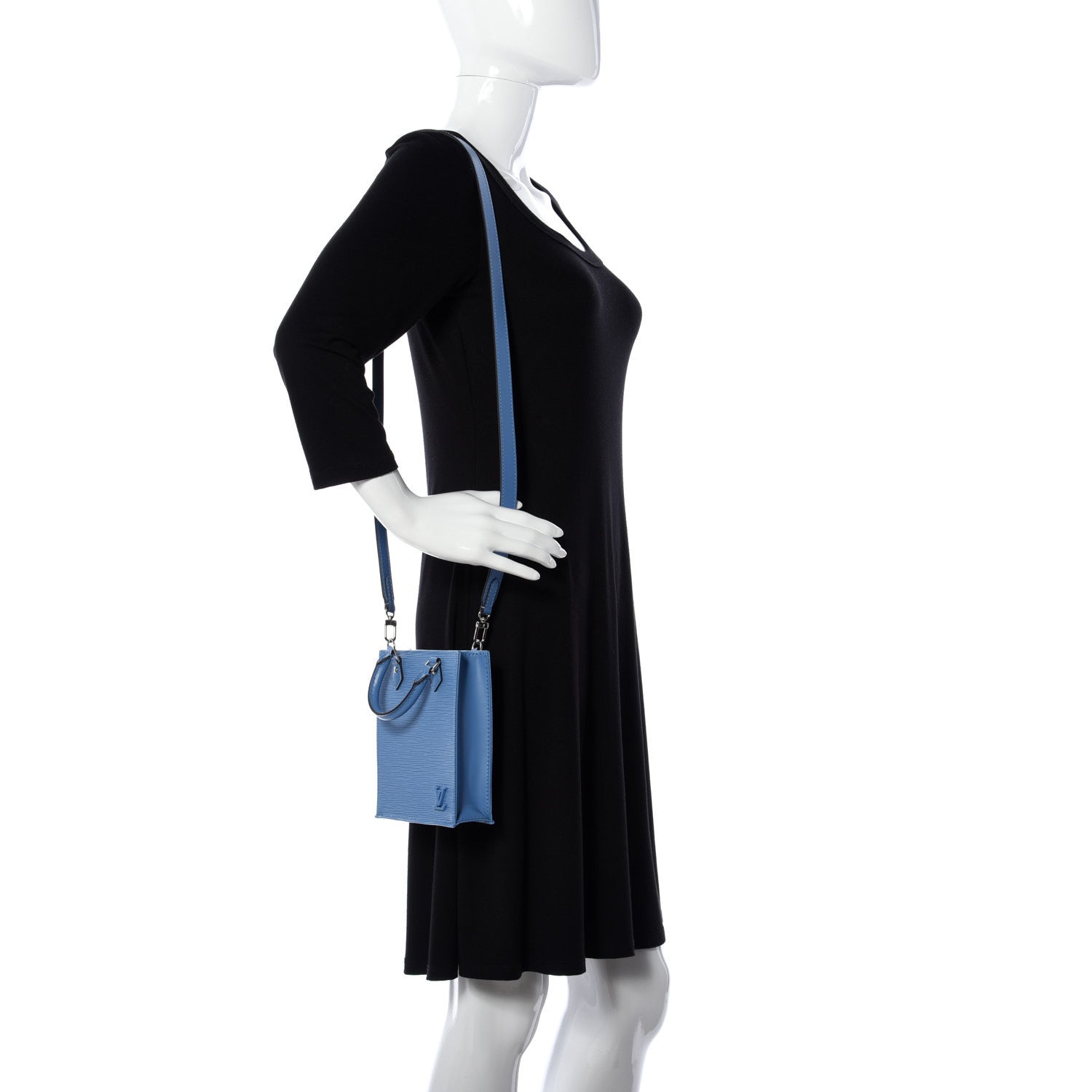 Louis Vuitton Epi Petit Sac Plat Bleuet 2 of 12