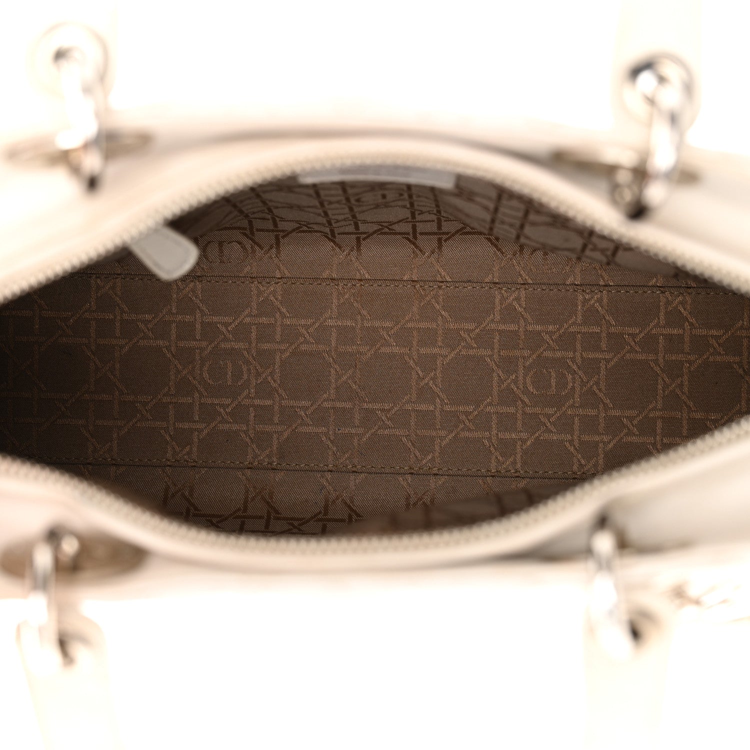 Christian Dior Lambskin Cannage Large Lady Dior White 5 of 24