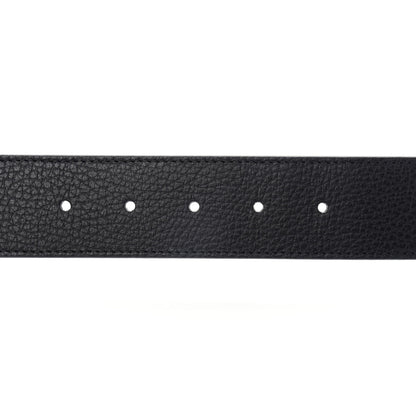 Gucci Dollar Calfskin 1973 Reversible Belt 80 32 Black Mineral Blue 3 of 5