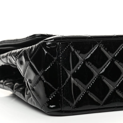 Chanel Patent Quilted Maxi Double Flap Black 9 of 12
