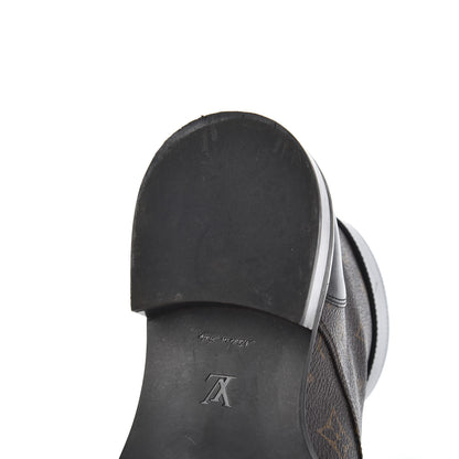 Louis Vuitton Monogram Calfskin Wonderland Flat Ranger Boots 36 Black 18 of 22