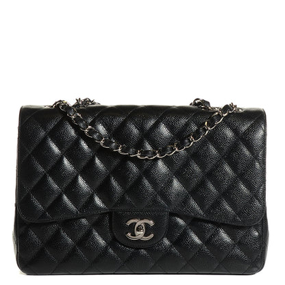 Chanel Caviar Quilted Jumbo Single Flap Black 1 of 8