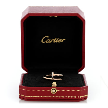 Cartier 18K Pink Gold Diamond Juste Un Clou Ring 54 6.75 6 of 6