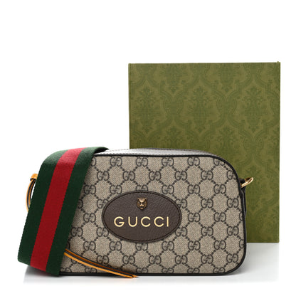 Gucci GG Supreme Monogram Web Neo Vintage Shoulder Bag Beige New Acero Crop 11 of 11