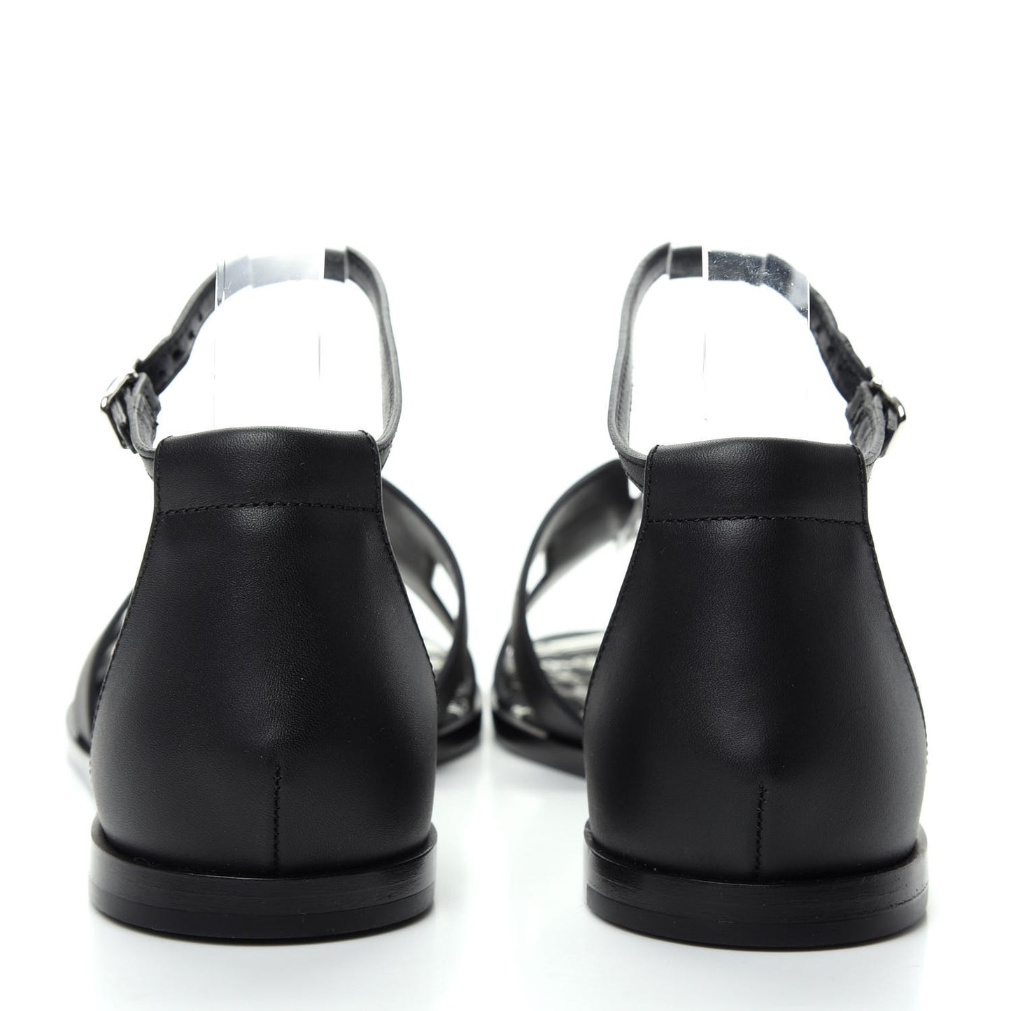 Calfskin Santorini Sandals 38 Black