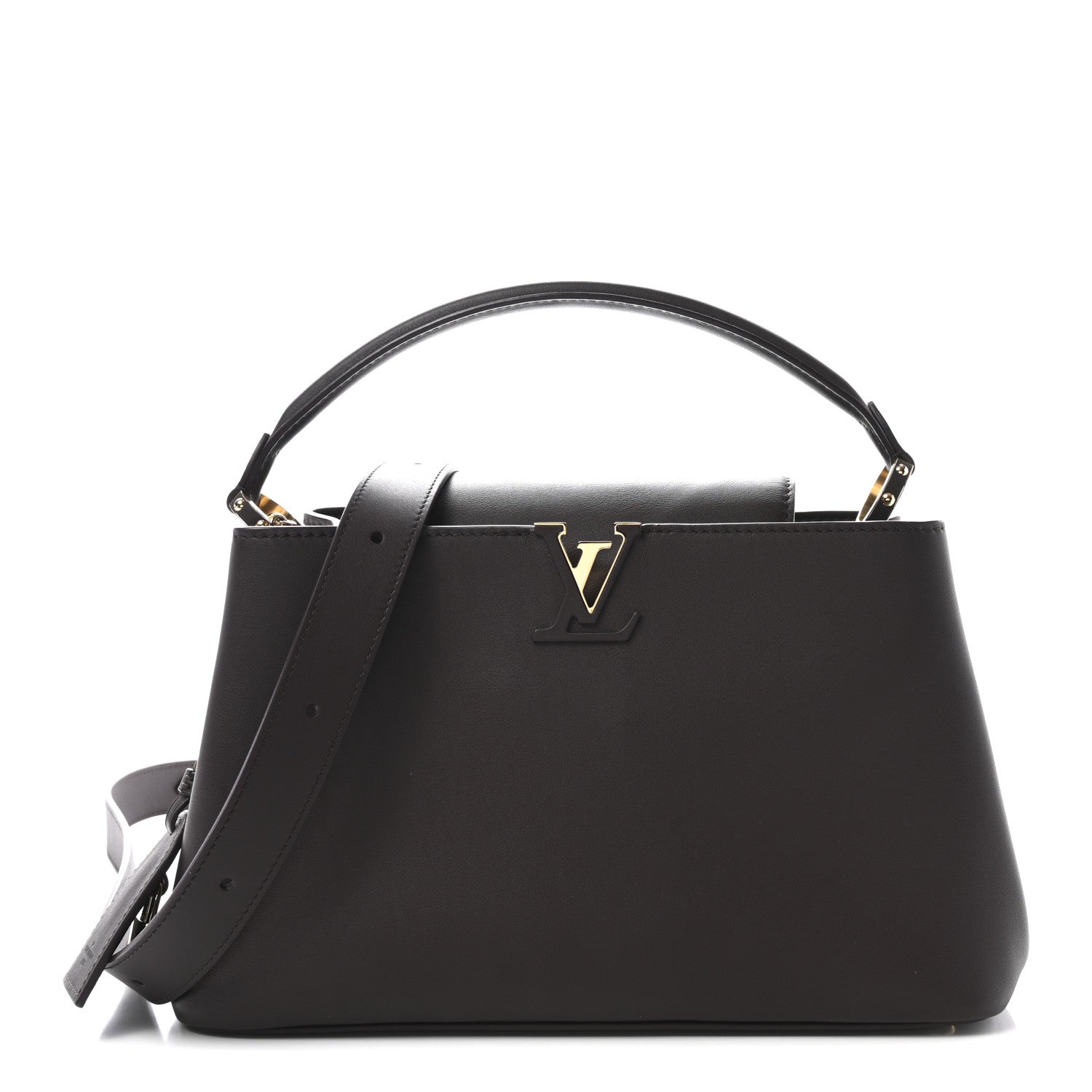 Louis Vuitton Smooth Calfskin Capucines MM Souple Chocolate 1 of 9