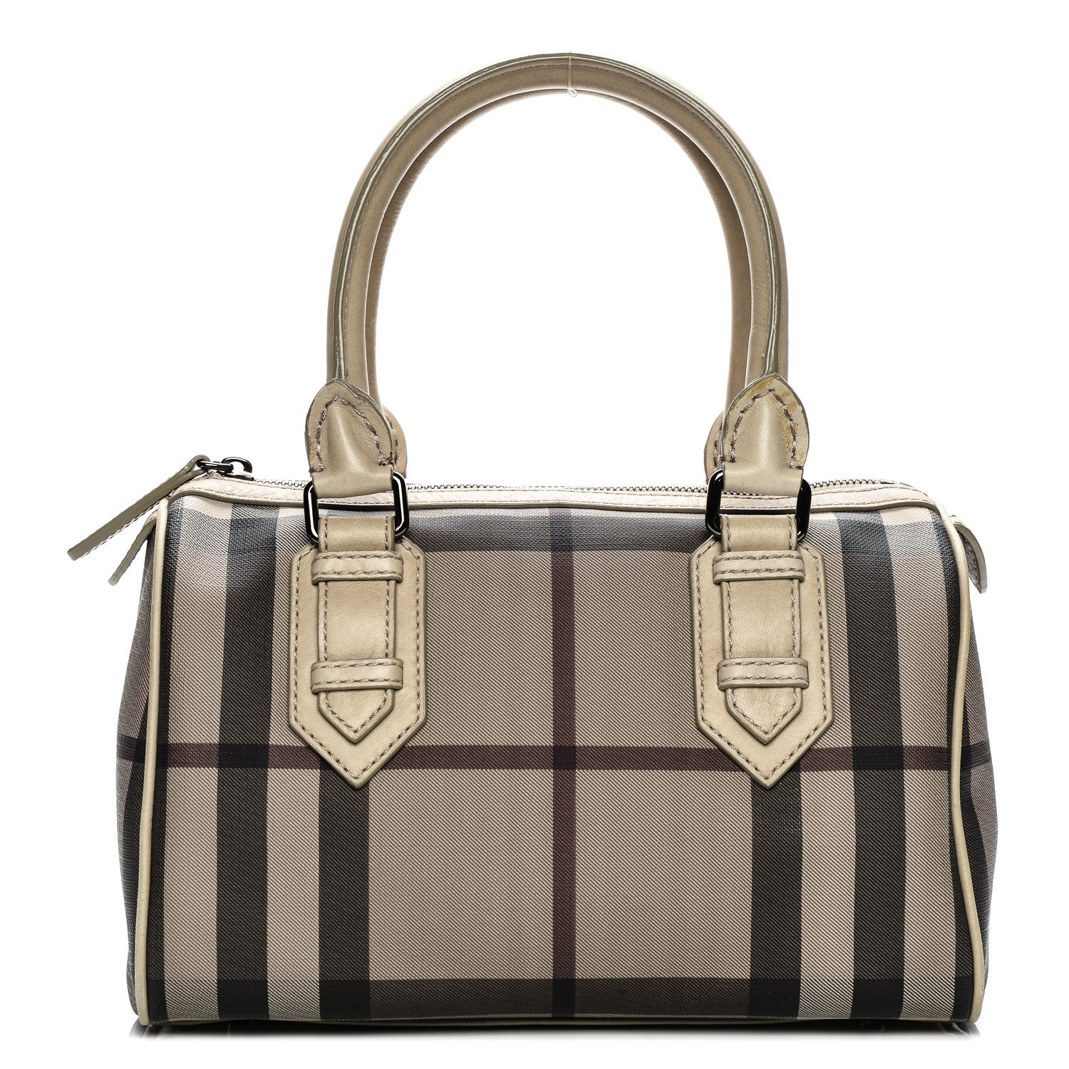 Burberry Smoked Check Small Chester Bowling Bag Trench 1 of 10