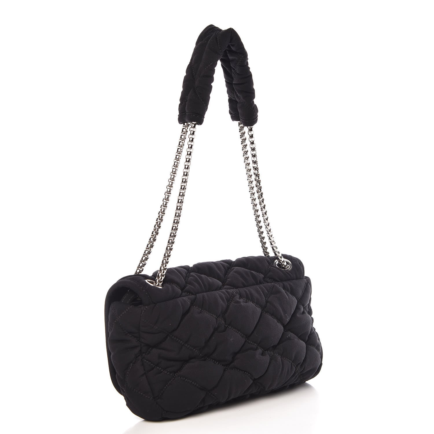 Chanel Nylon Small Bubble Quilt Flap Black 3 of 9