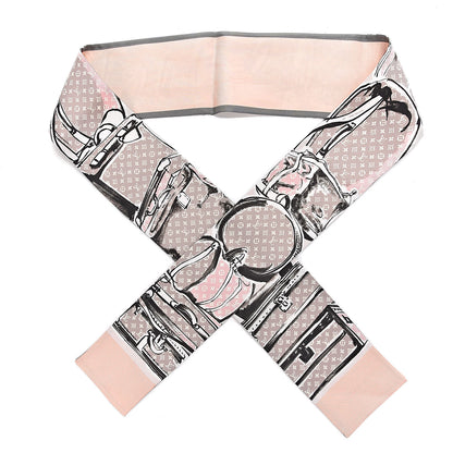 Louis Vuitton Silk Monogram Trunks Bandeau Rose Poudre 1 of 4