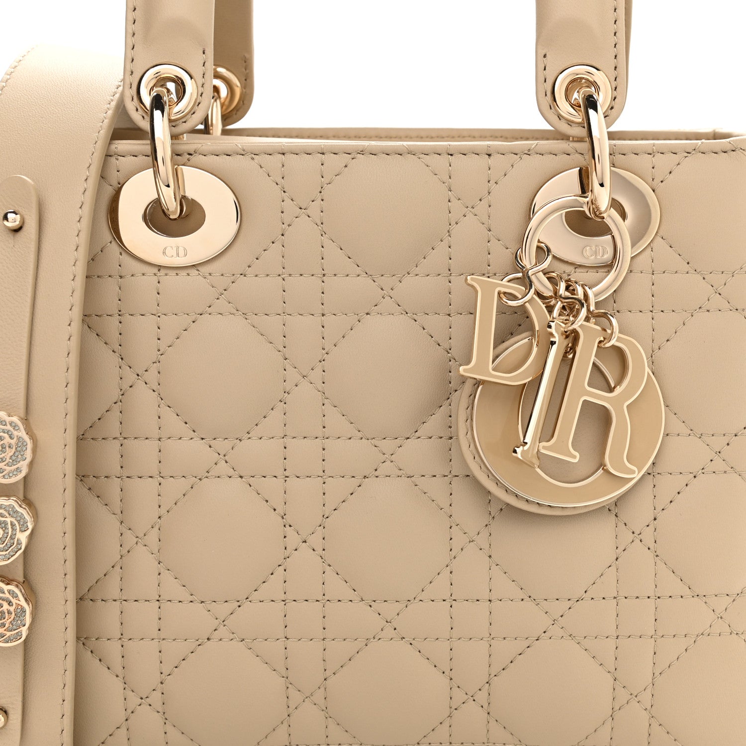 Christian Dior Lambskin Cannage Small My ABCDior Lady Dior Beige 15 of 19