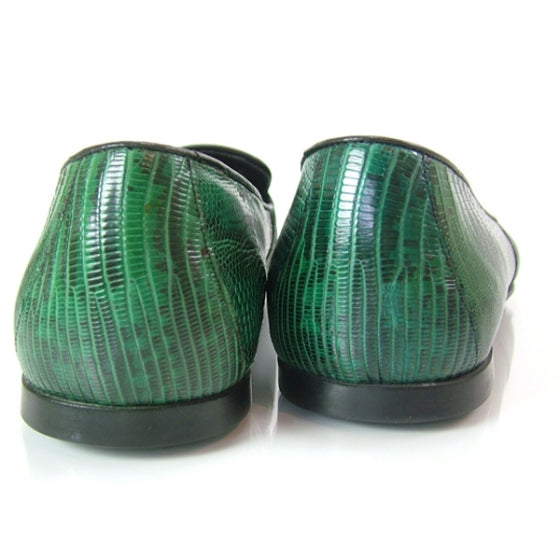 Lizard Loafers Men's Driving Shoes 7 Green