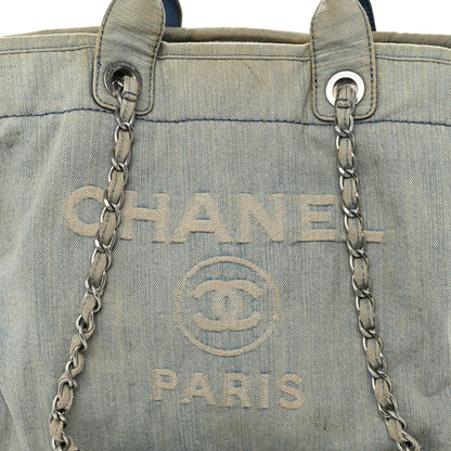 Chanel Denim Medium Deauville Tote Light Blue 9 of 12