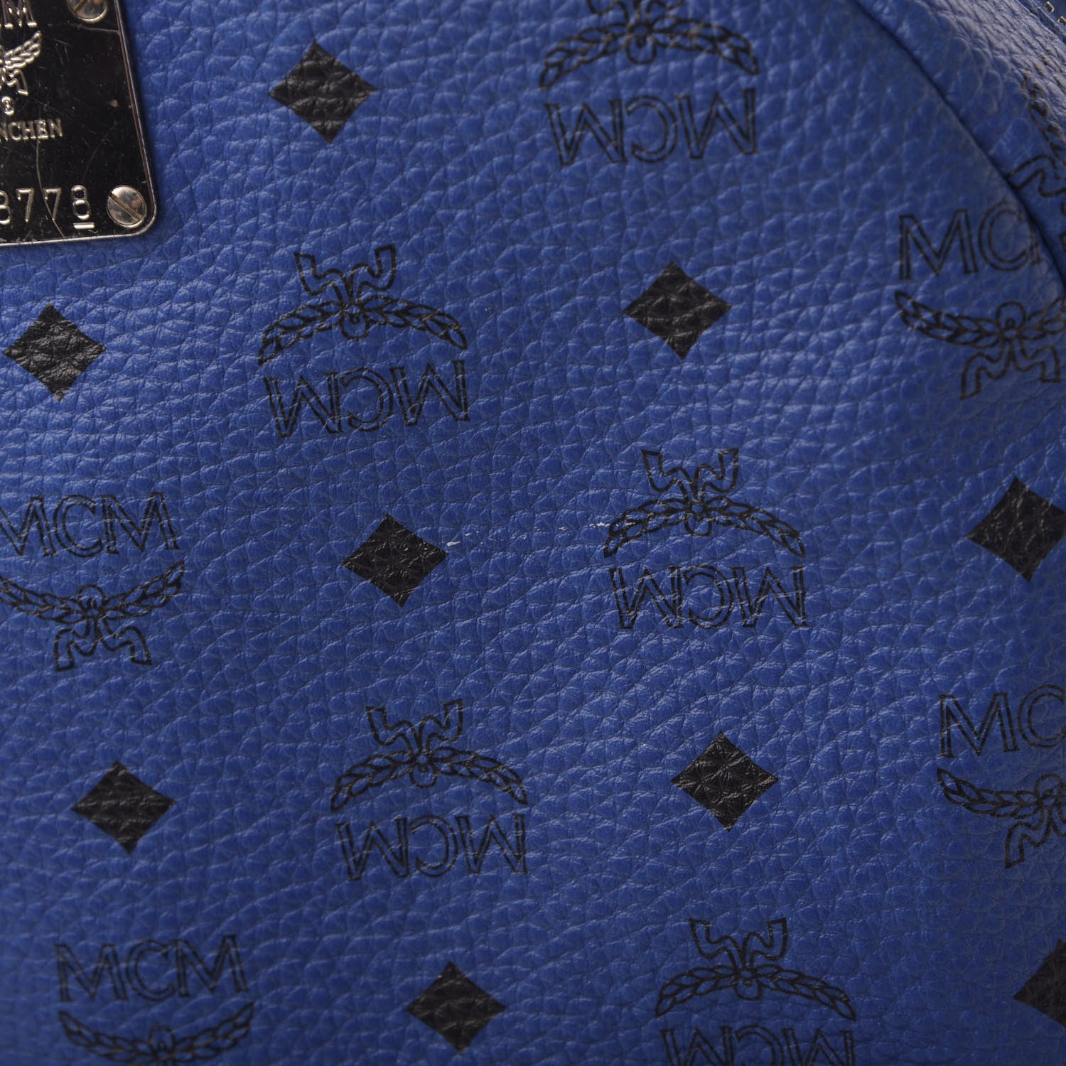 MCM Visetos Medium Side Stud Stark Backpack Blue 12 of 17
