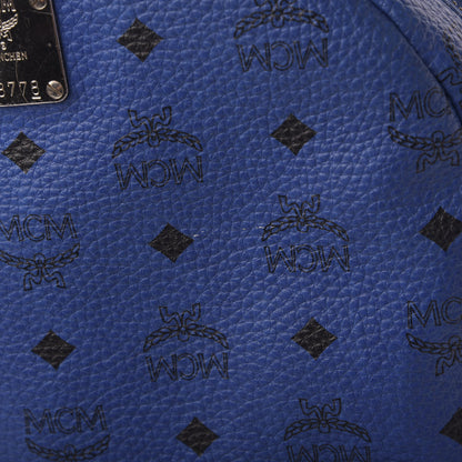 MCM Visetos Medium Side Stud Stark Backpack Blue 12 of 17